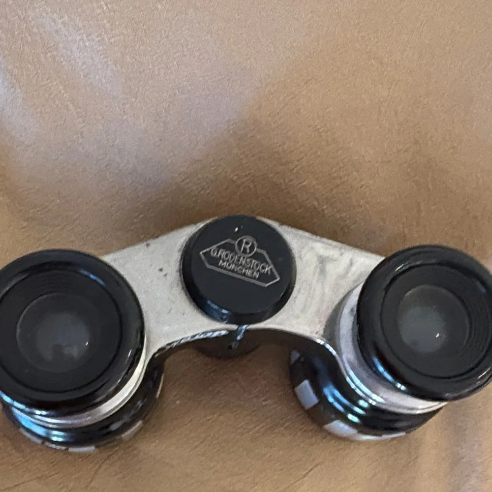 Black and Silver Compact Opera Binoculars